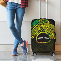 Personalised Nukuoro Atoll Luggage Cover Polynesian Tattoo Curves Reggae Version LT14 - Polynesian Pride