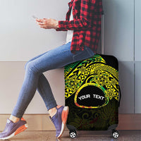 Personalised Nukuoro Atoll Luggage Cover Polynesian Tattoo Curves Reggae Version LT14 - Polynesian Pride