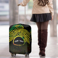 Personalised Nukuoro Atoll Luggage Cover Polynesian Tattoo Curves Reggae Version LT14 - Polynesian Pride