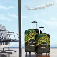 Personalised Nukuoro Atoll Luggage Cover Polynesian Tattoo Curves Reggae Version LT14 - Polynesian Pride