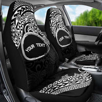 Personalised Pohnpei Nukuoro Micronesia Car Seat Cover Polynesian Tattoo Curves Black Version