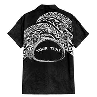 Personalised Pohnpei Nukuoro Micronesia Family Matching Mermaid Dress and Hawaiian Shirt Polynesian Tattoo Curves Black Version LT14 - Polynesian Pride