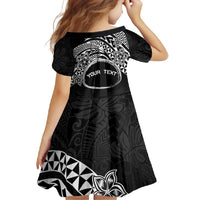 Personalised Pohnpei Nukuoro Micronesia Family Matching Off Shoulder Maxi Dress and Hawaiian Shirt Polynesian Tattoo Curves Black Version LT14 - Polynesian Pride