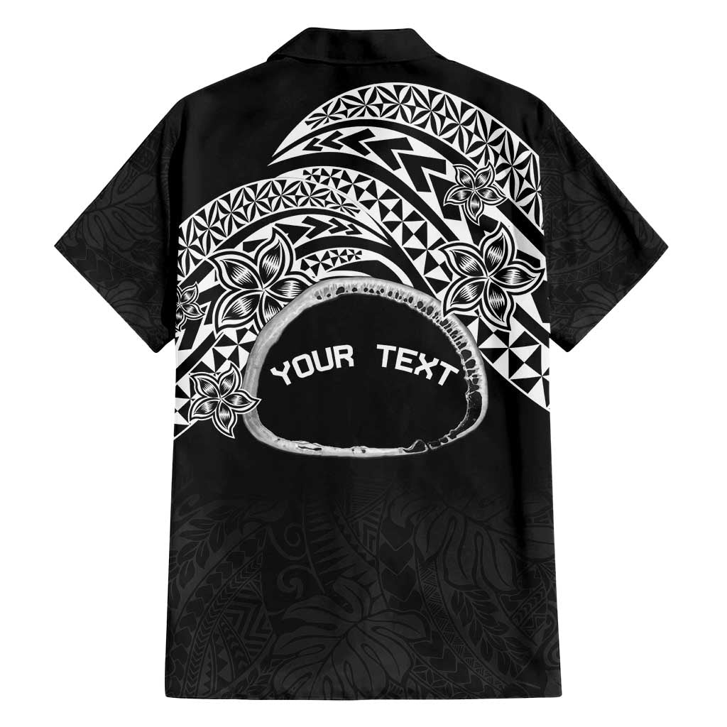 Personalised Pohnpei Nukuoro Micronesia Family Matching Tank Maxi Dress and Hawaiian Shirt Polynesian Tattoo Curves Black Version LT14 - Polynesian Pride