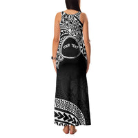 Personalised Pohnpei Nukuoro Micronesia Family Matching Tank Maxi Dress and Hawaiian Shirt Polynesian Tattoo Curves Black Version LT14 - Polynesian Pride
