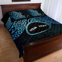 Personalised Pohnpei Nukuoro Micronesia Quilt Bed Set Polynesian Tattoo Curves Blue Version LT14 - Polynesian Pride