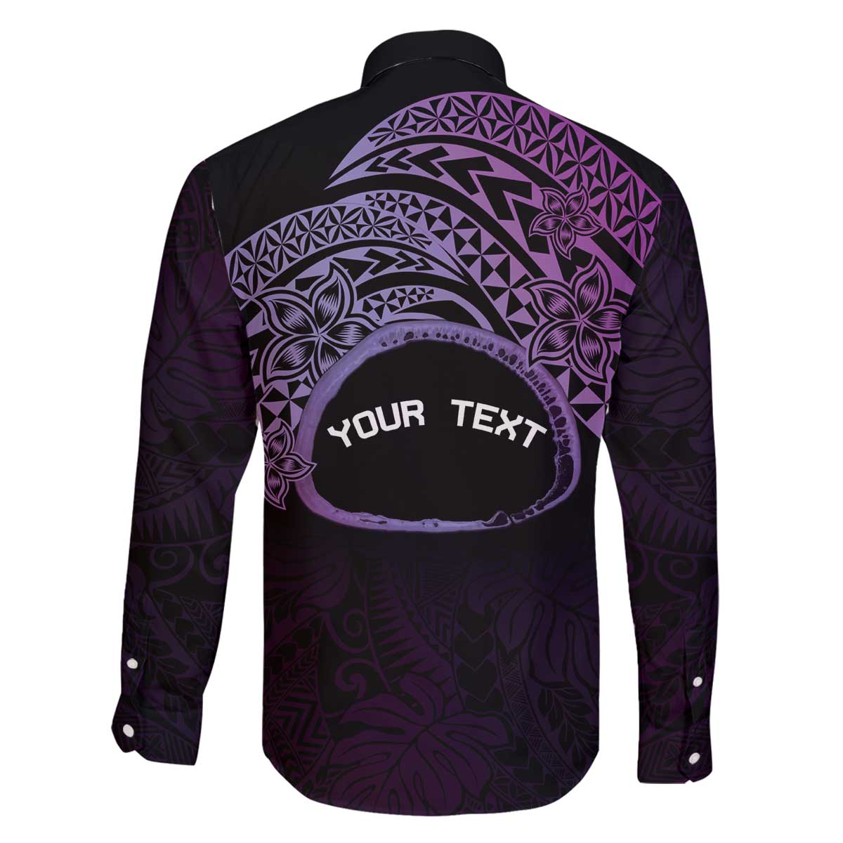 Personalised Pohnpei Nukuoro Micronesia Family Matching Puletasi and Hawaiian Shirt Polynesian Tattoo Curves Purple Version LT14 - Polynesian Pride