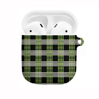 Aloha Hawaii Pakalana Pikake Lei AirPods Case Palaka Inspired Hawaiian-plaid Black LT14 Black - Polynesian Pride