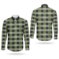 Aloha Hawaii Pakalana Pikake Lei Couples Matching Off Shoulder Maxi Dress and Long Sleeve Button Shirt Palaka Inspired Hawaiian-plaid Black LT14 - Polynesian Pride