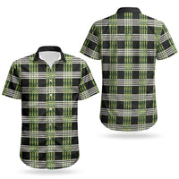 Aloha Hawaii Pakalana Pikake Lei Couples Matching Puletasi and Hawaiian Shirt Palaka Inspired Hawaiian-plaid Black LT14 - Polynesian Pride