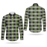 Aloha Hawaii Pakalana Pikake Lei Couples Matching Summer Maxi Dress and Long Sleeve Button Shirt Palaka Inspired Hawaiian-plaid Black LT14 - Polynesian Pride