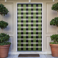 Aloha Hawaii Pakalana Pikake Lei Door Cover Palaka Inspired Hawaiian-plaid Black LT14 Black - Polynesian Pride