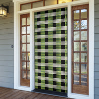 Aloha Hawaii Pakalana Pikake Lei Door Cover Palaka Inspired Hawaiian-plaid Black LT14 - Polynesian Pride