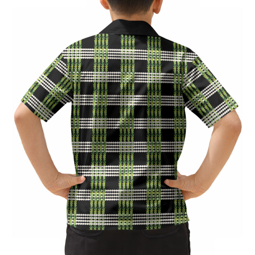 Aloha Hawaii Pakalana Pikake Lei Hawaiian Shirt Palaka Inspired Hawaiian-plaid Black LT14 - Polynesian Pride