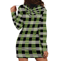 Aloha Hawaii Pakalana Pikake Lei Hoodie Dress Palaka Inspired Hawaiian-plaid Black LT14 - Polynesian Pride