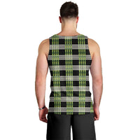 Aloha Hawaii Pakalana Pikake Lei Men Tank Top Palaka Inspired Hawaiian-plaid Black LT14 - Polynesian Pride