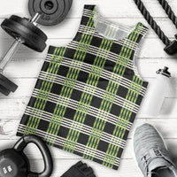 Aloha Hawaii Pakalana Pikake Lei Men Tank Top Palaka Inspired Hawaiian-plaid Black LT14 - Polynesian Pride