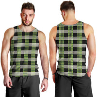 Aloha Hawaii Pakalana Pikake Lei Men Tank Top Palaka Inspired Hawaiian-plaid Black LT14 - Polynesian Pride