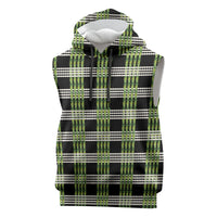 Aloha Hawaii Pakalana Pikake Lei Sleeveless Hoodie Palaka Inspired Hawaiian-plaid Black LT14 Black - Polynesian Pride