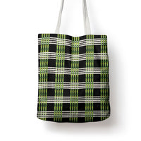 Aloha Hawaii Pakalana Pikake Lei Tote Bag Palaka Inspired Hawaiian-plaid Black LT14 - Polynesian Pride