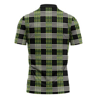 Aloha Hawaii Pakalana Pikake Lei Zipper Polo Shirt Palaka Inspired Hawaiian-plaid Black LT14 - Polynesian Pride