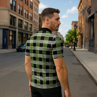 Aloha Hawaii Pakalana Pikake Lei Zipper Polo Shirt Palaka Inspired Hawaiian-plaid Black LT14 - Polynesian Pride