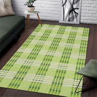 Aloha Hawaii Pakalana Pikake Lei Area Rug Palaka Inspired Hawaiian-plaid Pastel Green