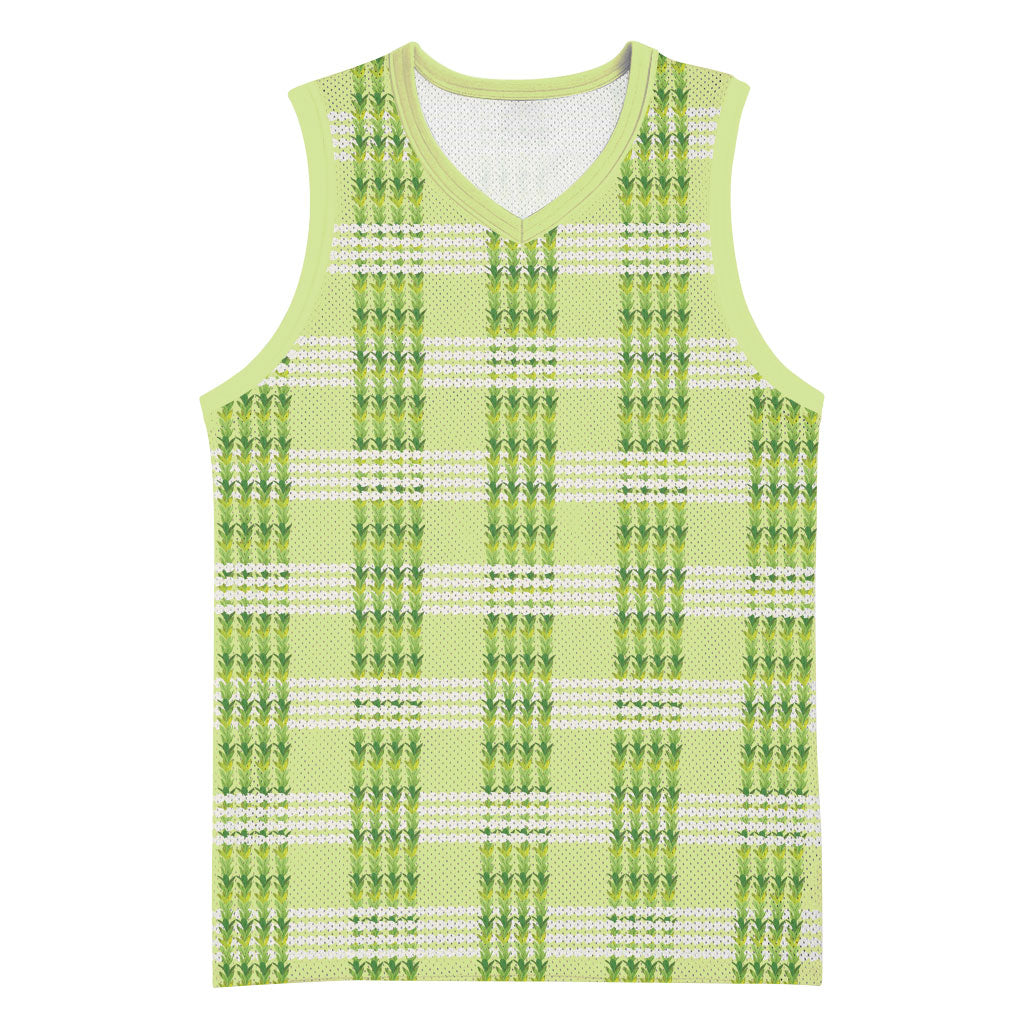 Aloha Hawaii Pakalana Pikake Lei Basketball Jersey Palaka Inspired Hawaiian-plaid Pastel Green LT14 Unisex Green - Polynesian Pride