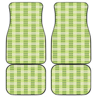 Aloha Hawaii Pakalana Pikake Lei Car Mats Palaka Inspired Hawaiian-plaid Pastel Green LT14 - Polynesian Pride