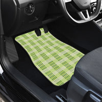 Aloha Hawaii Pakalana Pikake Lei Car Mats Palaka Inspired Hawaiian-plaid Pastel Green LT14 - Polynesian Pride