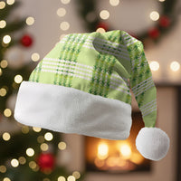 Aloha Hawaii Pakalana Pikake Lei Christmas Santa Hat Palaka Inspired Hawaiian-plaid Pastel Green LT14 Without Fur Green - Polynesian Pride