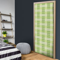 Aloha Hawaii Pakalana Pikake Lei Door Cover Palaka Inspired Hawaiian-plaid Pastel Green LT14 - Polynesian Pride
