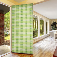 Aloha Hawaii Pakalana Pikake Lei Door Cover Palaka Inspired Hawaiian-plaid Pastel Green LT14 - Polynesian Pride