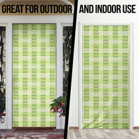 Aloha Hawaii Pakalana Pikake Lei Door Cover Palaka Inspired Hawaiian-plaid Pastel Green LT14 - Polynesian Pride
