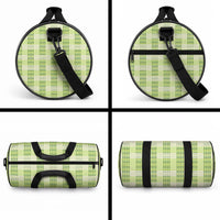 Aloha Hawaii Pakalana Pikake Lei Duffle Bag Palaka Inspired Hawaiian-plaid Pastel Green LT14 - Polynesian Pride