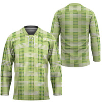 Aloha Hawaii Pakalana Pikake Lei Hockey Jersey Palaka Inspired Hawaiian-plaid Pastel Green LT14 - Polynesian Pride