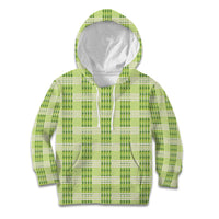 Aloha Hawaii Pakalana Pikake Lei Kid Hoodie Palaka Inspired Hawaiian-plaid Pastel Green LT14 Hoodie Green - Polynesian Pride