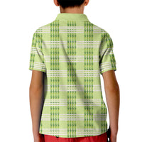 Aloha Hawaii Pakalana Pikake Lei Kid Polo Shirt Palaka Inspired Hawaiian-plaid Pastel Green LT14 - Polynesian Pride