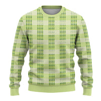 Aloha Hawaii Pakalana Pikake Lei Ugly Christmas Sweater Palaka Inspired Hawaiian-plaid Pastel Green LT14 - Polynesian Pride