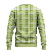 Aloha Hawaii Pakalana Pikake Lei Ugly Christmas Sweater Palaka Inspired Hawaiian-plaid Pastel Green LT14 - Polynesian Pride