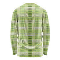 Aloha Hawaii Pakalana Pikake Lei Long Sleeve Shirt Palaka Inspired Hawaiian-plaid Pastel Green LT14 - Polynesian Pride