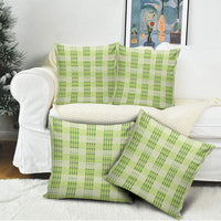 Aloha Hawaii Pakalana Pikake Lei Pillow Cover Palaka Inspired Hawaiian-plaid Pastel Green LT14 - Polynesian Pride