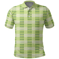 Aloha Hawaii Pakalana Pikake Lei Polo Shirt Palaka Inspired Hawaiian-plaid Pastel Green LT14 Green - Polynesian Pride