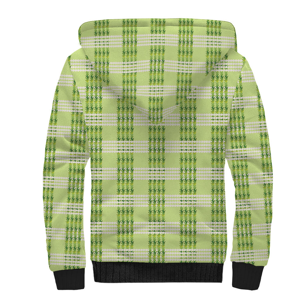Aloha Hawaii Pakalana Pikake Lei Sherpa Hoodie Palaka Inspired Hawaiian-plaid Pastel Green LT14 - Polynesian Pride