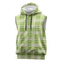 Aloha Hawaii Pakalana Pikake Lei Sleeveless Hoodie Palaka Inspired Hawaiian-plaid Pastel Green LT14 Green - Polynesian Pride