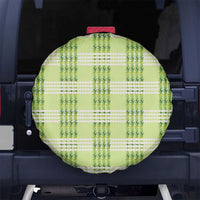 Aloha Hawaii Pakalana Pikake Lei Spare Tire Cover Palaka Inspired Hawaiian-plaid Pastel Green LT14 No hole Green - Polynesian Pride