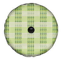 Aloha Hawaii Pakalana Pikake Lei Spare Tire Cover Palaka Inspired Hawaiian-plaid Pastel Green LT14 - Polynesian Pride