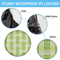 Aloha Hawaii Pakalana Pikake Lei Spare Tire Cover Palaka Inspired Hawaiian-plaid Pastel Green LT14 - Polynesian Pride