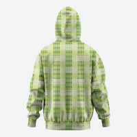 Aloha Hawaii Pakalana Pikake Lei Zip Hoodie Palaka Inspired Hawaiian-plaid Pastel Green LT14 - Polynesian Pride