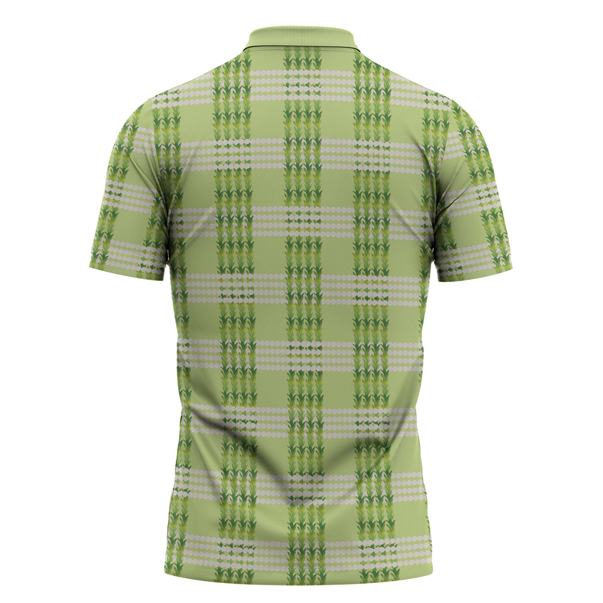 Aloha Hawaii Pakalana Pikake Lei Zipper Polo Shirt Palaka Inspired Hawaiian-plaid Pastel Green LT14 - Polynesian Pride